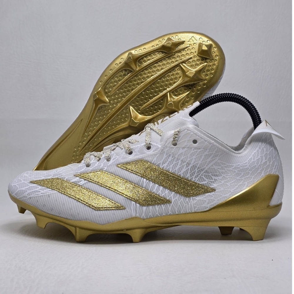 adidas Adizero Electric Football Cleats Mens Size 8.5 White Gold JH6254 New